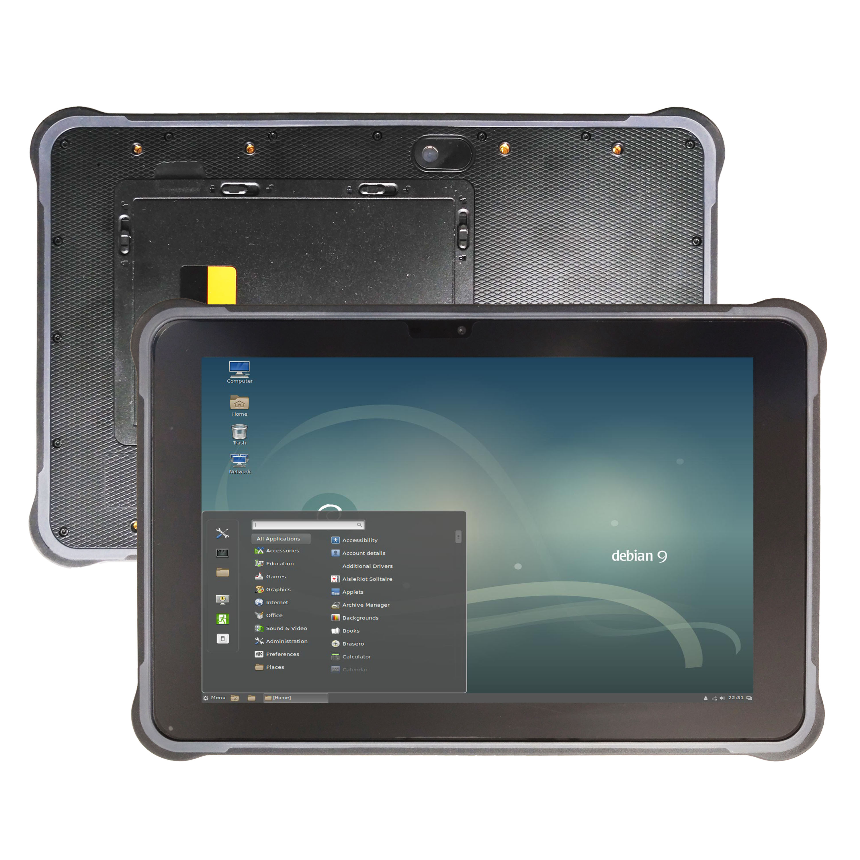 10.1 inch linux debian rugged tablet