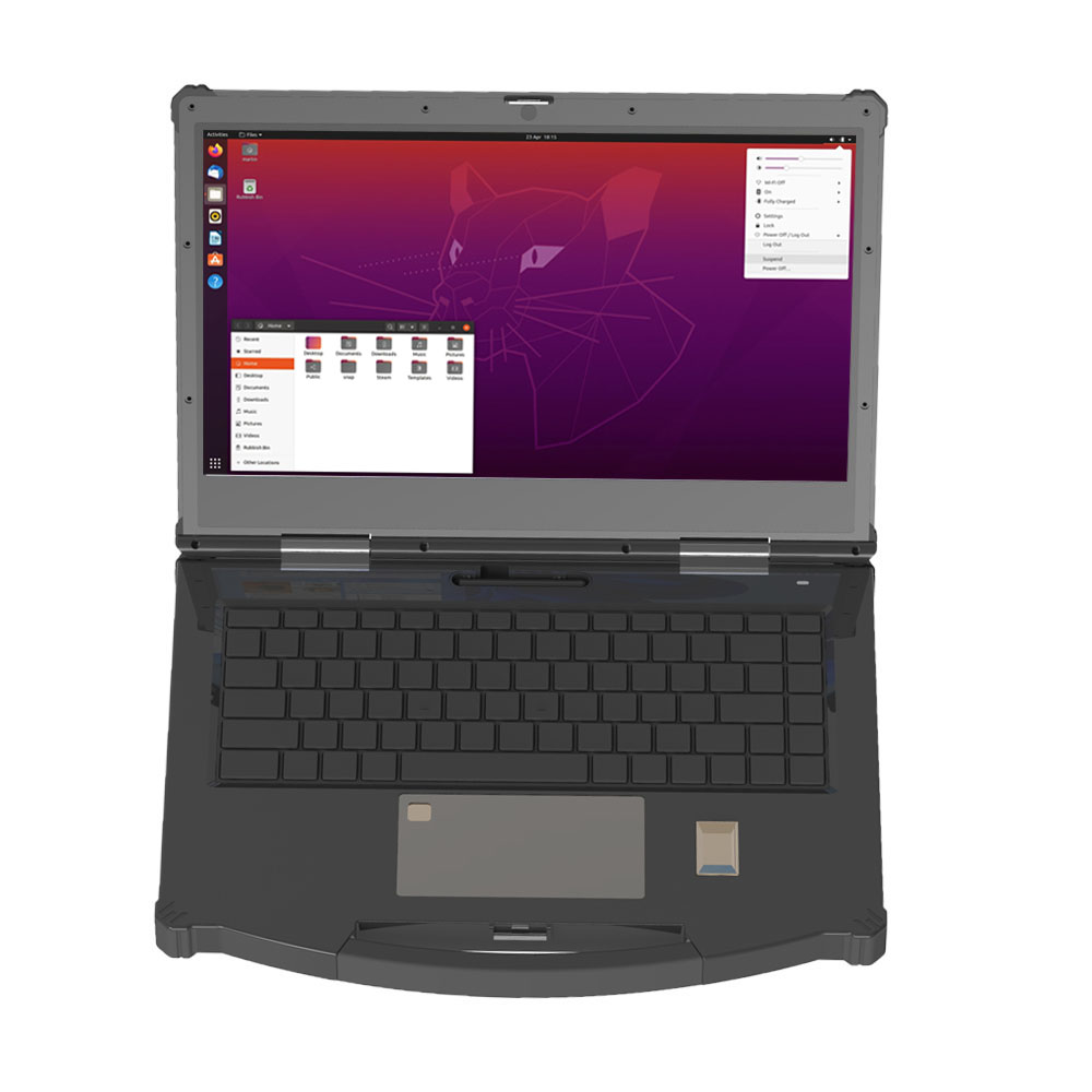 Dual OS 14 inch linux ubantu 20.04 industrial rugged laptops