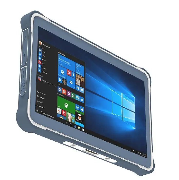 10.1 inch windows 10 high resolution hot swap rugged tablets