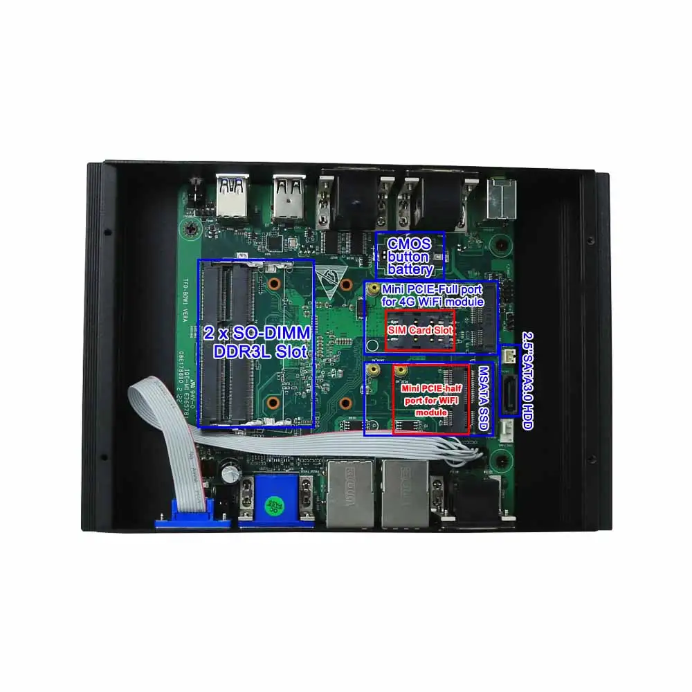 I7-4578U 6*RS232 industrial Embedded mini Computer