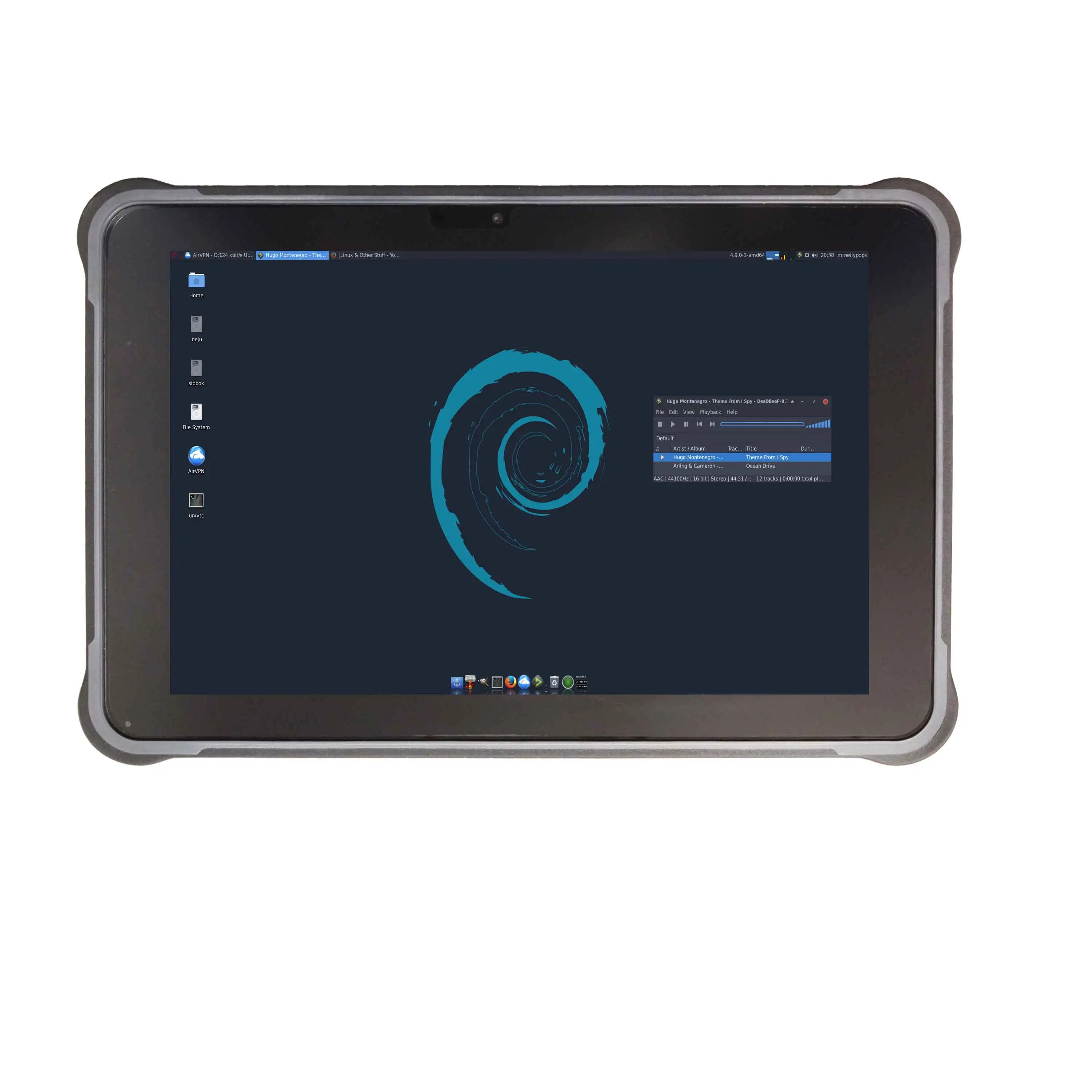 10.1 inch linux debian rugged tablet 4G LTE 4GB 64GB