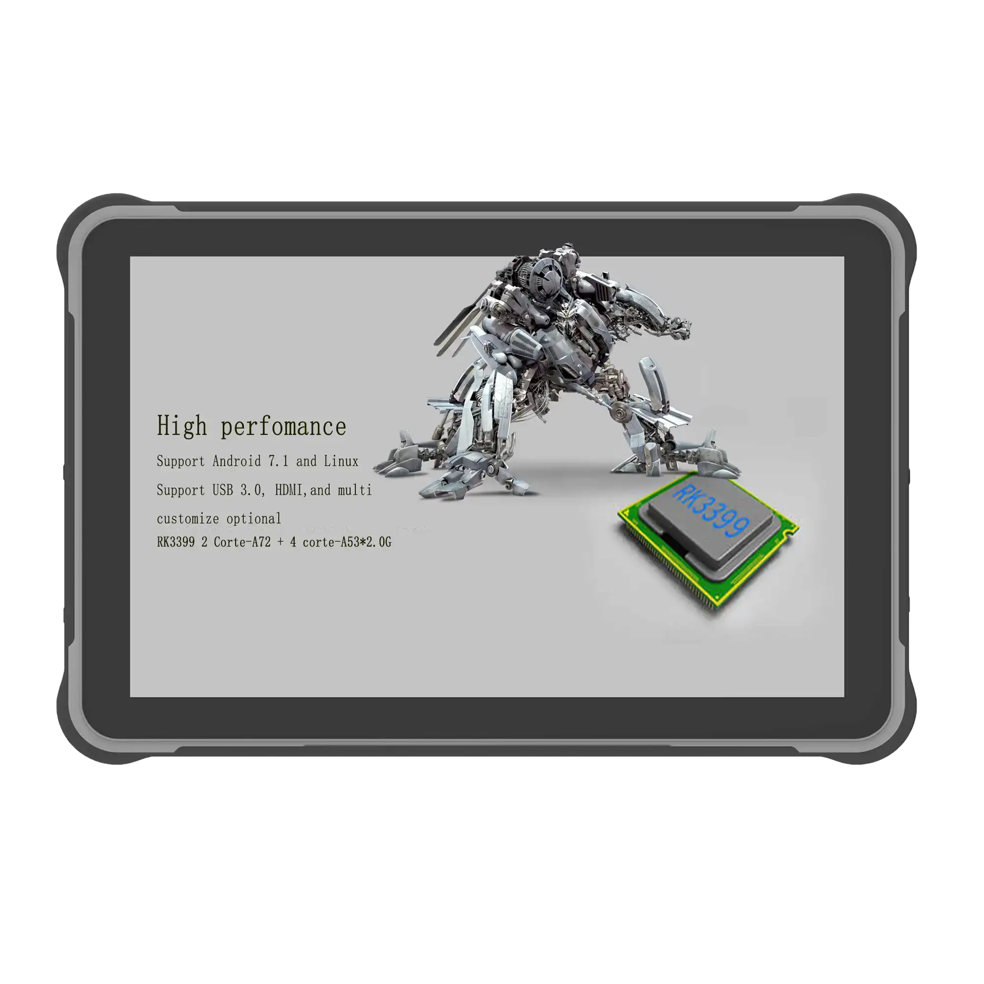 10.1 inch 4GB 64GB Android 7.1 rugged tablet USB 3.0